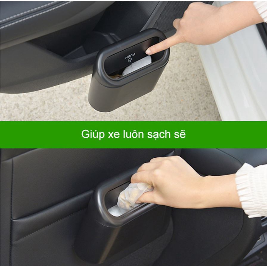 Thùng Rác Mini Để Xe Ô Tô - Hộp Chứa Rác Văn Phòng - Siêu Gọn - Chất Lượng Cao