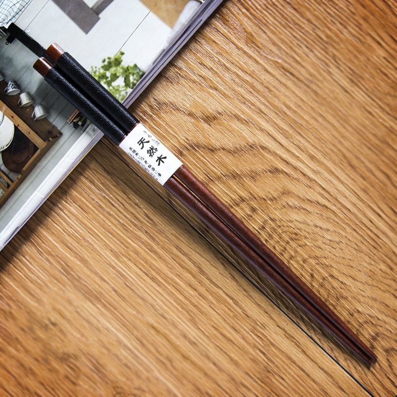 1 Đôi Đũa Gỗ Tự Nhiên Màu Đen Phong Cách Nhật Bản