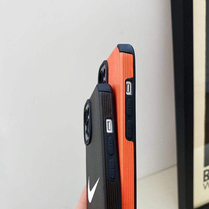 Ốp điện thoại mềm màu trơn in logo nike thích hợp cho Iphone 7 8 + 14 Plus X Xr Se 2020 Xs Max 11 12 13 14 Pro Max