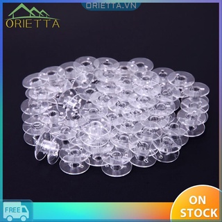 Bộ 50 ống cuốn chỉ trong suốt bằng nhựa dùng cho máy may