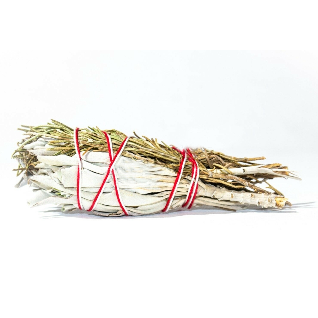 Bó lá xô thơm mix hương thảo California White Sage + Rosemary Smudge Incense 3&quot;-4&quot; Bundle