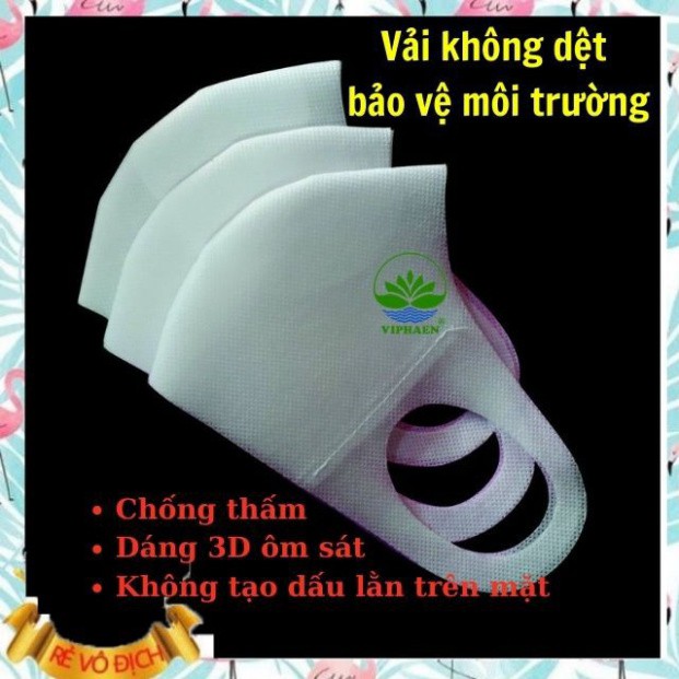 [Xả 1K] Khẩu trang 3D vải không dệt ôm sát không vết lằn trên mặt, khẩu trang chống thấm nước, chống bụi, giặt được 3l