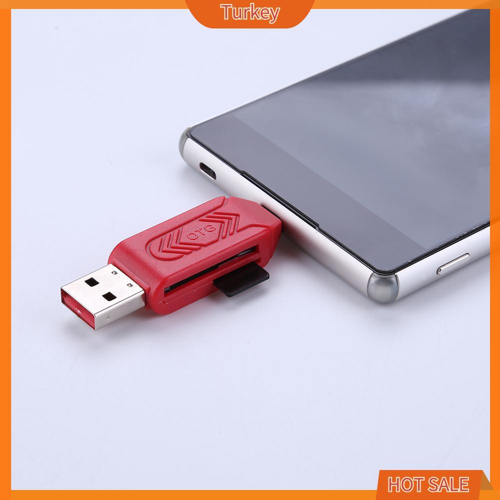 Đầu Đọc Thẻ Nhớ Usb2.0 Otg 2 Trong 1