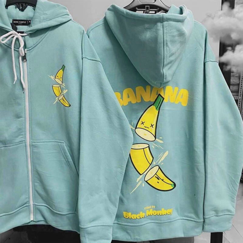 Áo hoodies sweater form to y hình HOẠ TIẾT QUẢ CHUỐI CỰC ĐẸP , SIÊU HOT KME