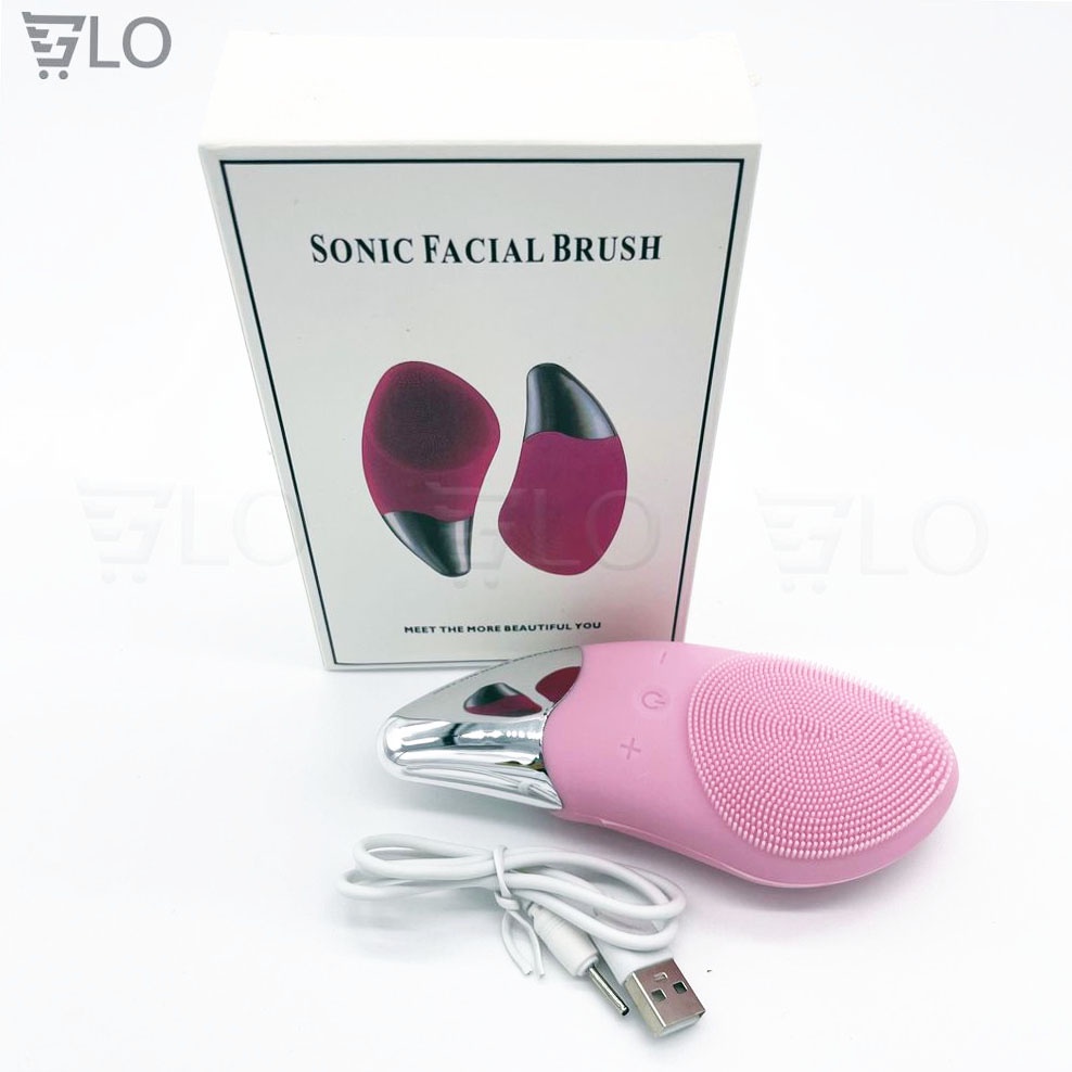 Máy Rửa Mặt Massage Nâng Cơ Mặt 3 In 1 Sonic Facial Brush Cao Cấp, Chống Nước Tuyệt Đối