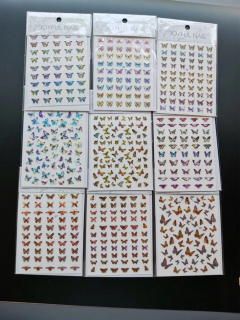 Sticker bướm ẩn trang trí móng tay chuyên làm nail