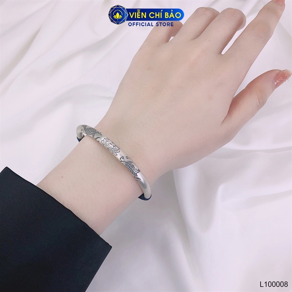 Lắc tay bạc nữ Song ngư charm mèo thần tài chất liệu bạc Thái thời trang phụ kiện trang sức nữ Viễn Chí Bảo L100008