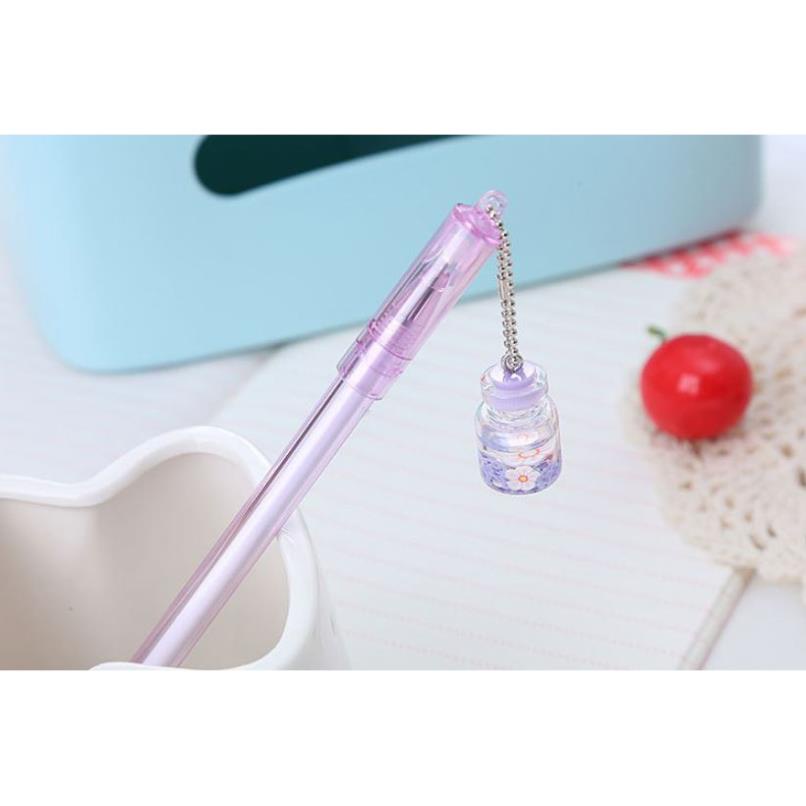 Bút Gel Nước Mực Đen Trong Suốt Lọ Thủy Tinh H66