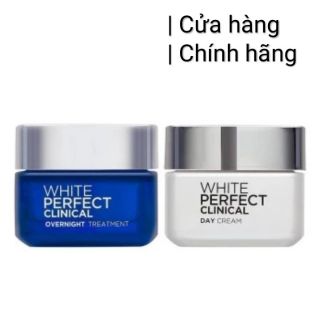 Chính hãng có hóa đơn Bộ kem dưỡng trắng da ban đêm Loreal clinical white perfect L'oreal ban ngày giảm chống thâm nám