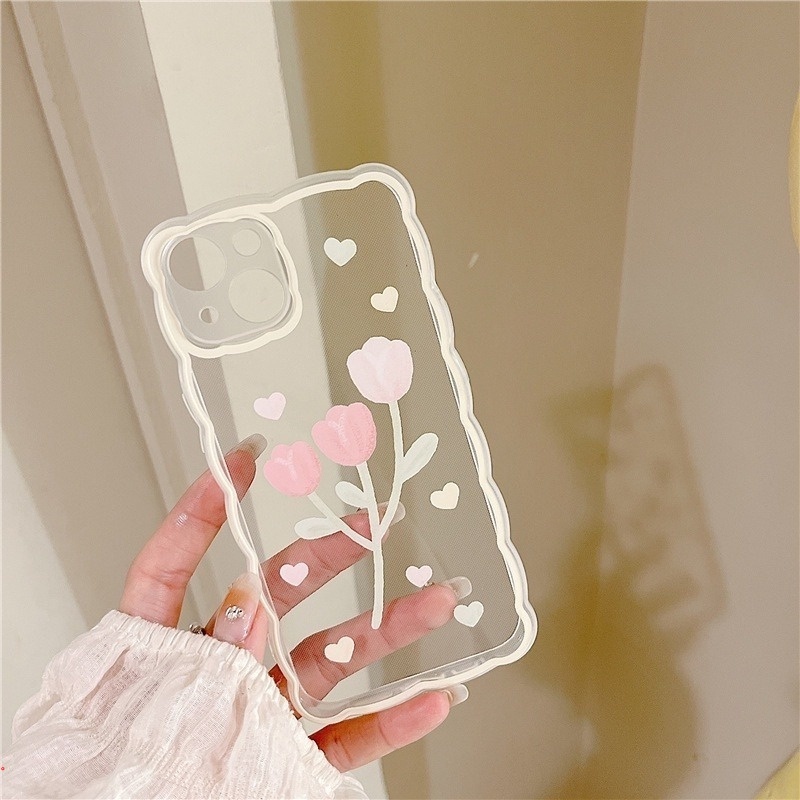 Ốp Điện Thoại Trong Suốt Họa Tiết Sóng Biển Cho IPhone 11 13 12 Pro MAX XR 7Plus 8Plus X XS MAX 6 6s Plus 7 8