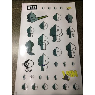 Sticker dán sổ khổ lớn A4 BT21 BTS A1