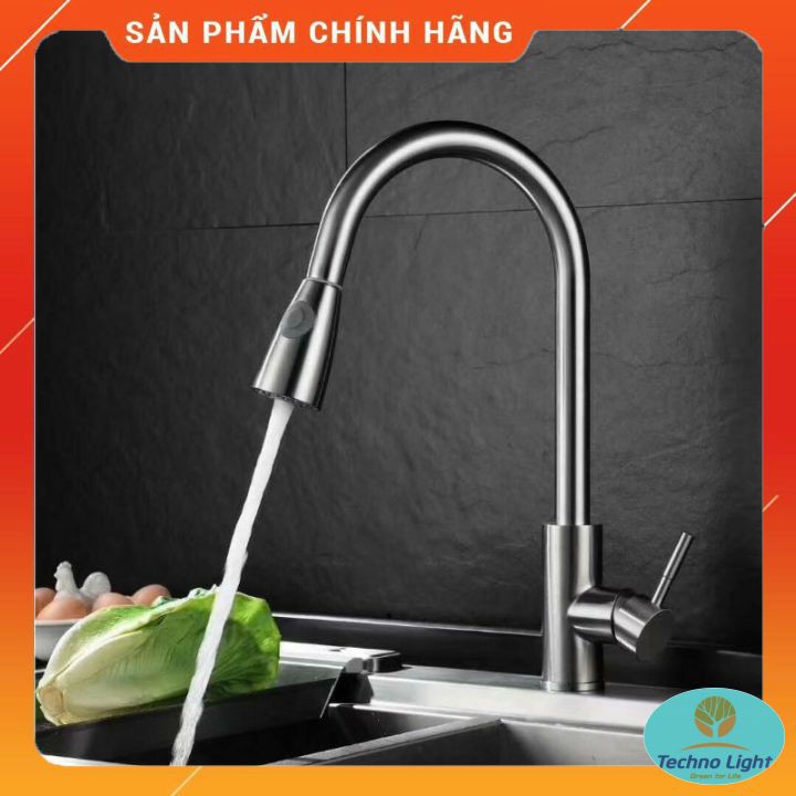 [FREE SHIP] Vòi rửa bát nóng lạnh ,vòi rửa chén nóng lạnh inox 304 rút  dây, nặng 1,7kg ⚡ chính hãng KOBESI- BH 3 năm ⚡