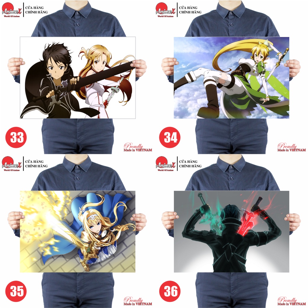 Tranh Poster Dán Tường Hình Anime Sword Art Online - SAO - Đao Kiếm Thần Vực - Áp Phích By AnimeX 21-40