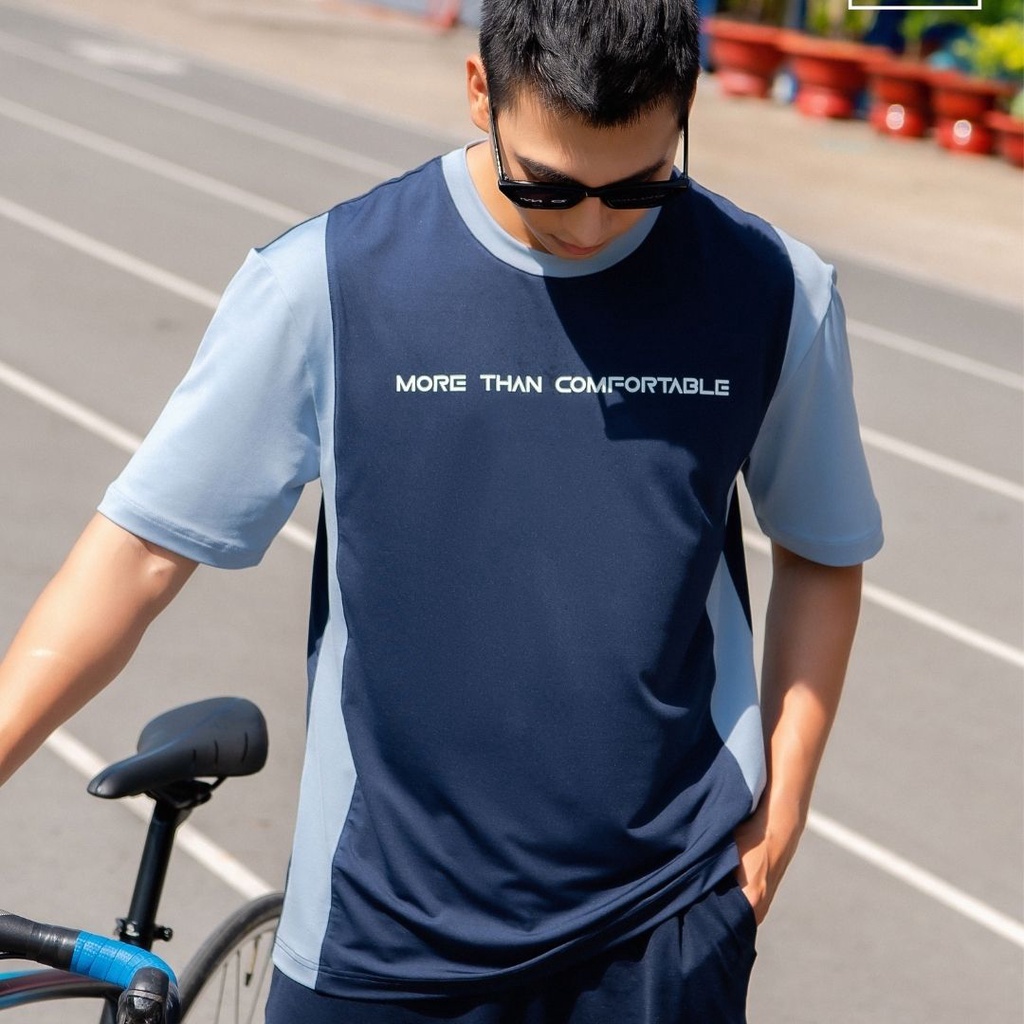 Quần đùi short thun ngắn nam CIZA phong cách thể thao cao cấp trẻ trung size S M L XL màu navy QSTR29