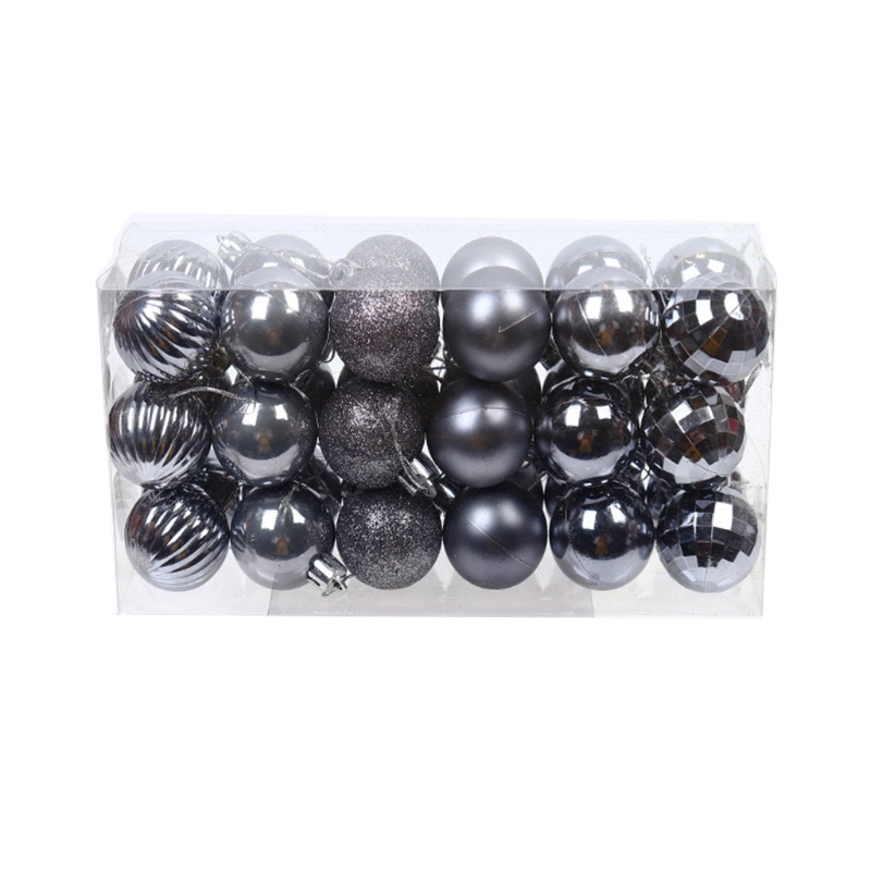 Set 36 quả châu 4cm nhiều màu sắc dùng để trang trí cây thông giáng sinh