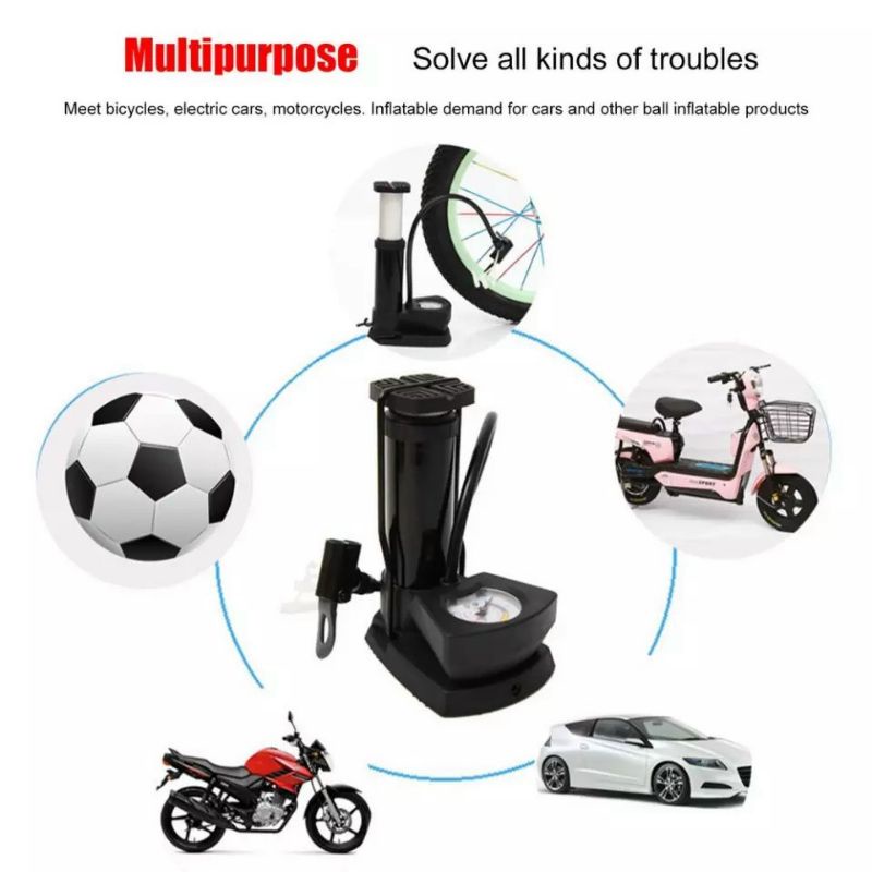 Bơm hơi đạp chân đa năng mini tiện dụng trong gia đình