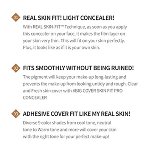 Kem che khuyết điểm ETUDE HOUSE Big Cover Skin Fit PRO 7g