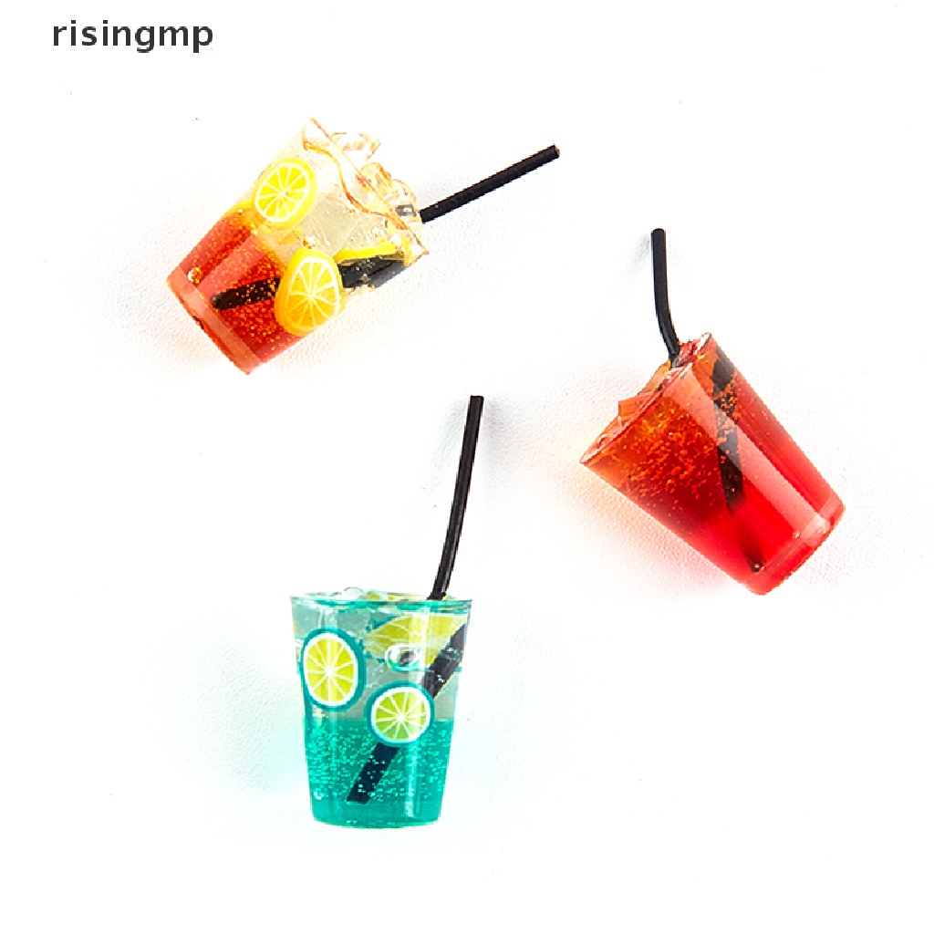 Set 3 Mô Hình Chai Nước Mini Bằng Nhựa Resin Tỷ Lệ 1 / 12 Trang Trí Nhà Búp Bê ♨Nóng Bỏng