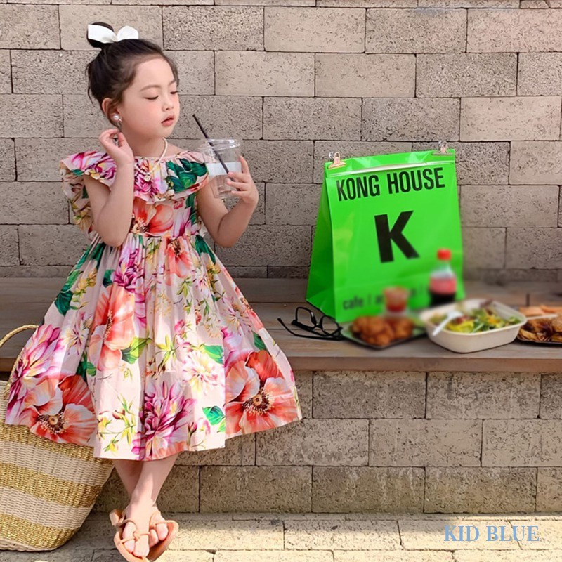 Đầm Không Tay Họa Tiết Hoa Phong Cách Hàn Quốc Thời Trang Cho Nữ