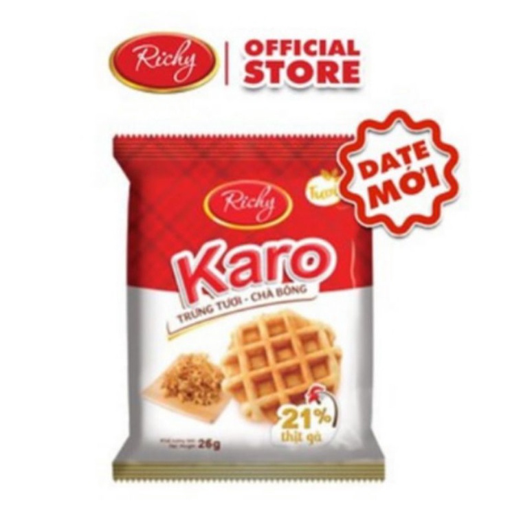 bánh karo chà bông richy thùng 12 bịch