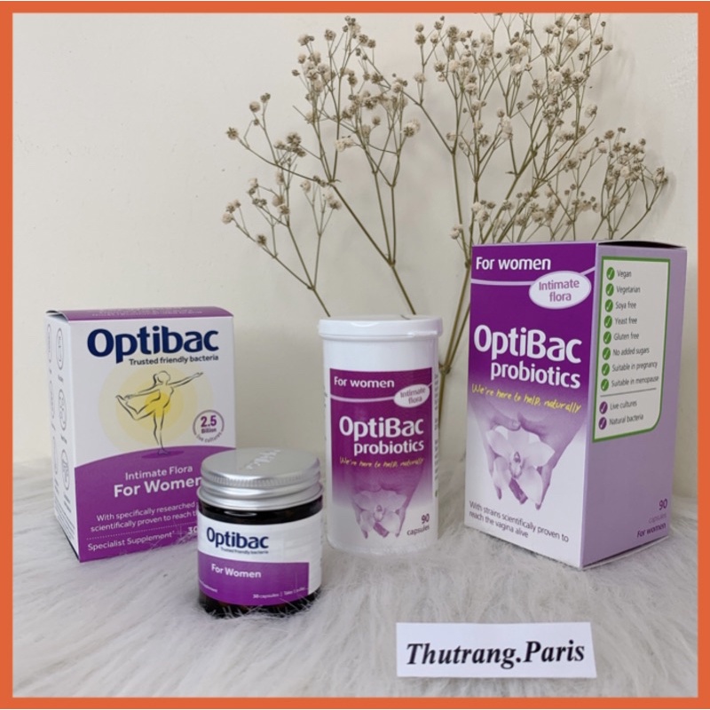 Men vi sinh Optibac tím Optibac Probiotics For Women, UK Anh Quốc (30v/90 viên) giảm vie^m phụ khoa cho phụ nữ và mẹ bầu