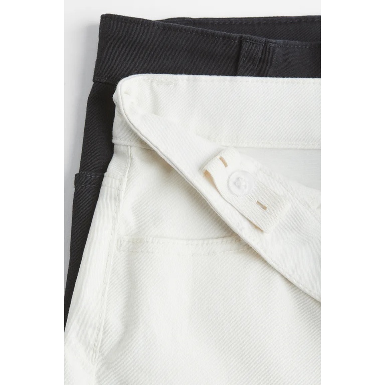 Set 2 quần sooc denim đen trắng HM H&M_hàng chính hãng authentic