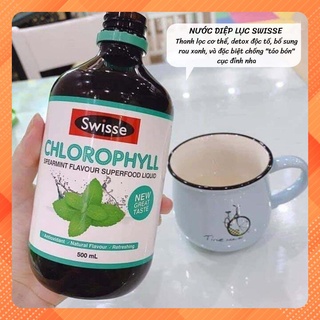 Nước Diệp Lục Swisse Chlorophyll 500ml vị bạc hà
