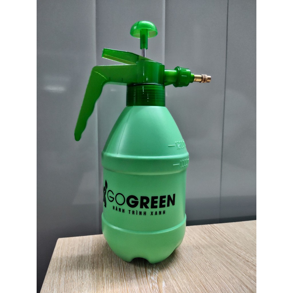 Bình Tưới Cây GoGreen 1,5L- Bình Xịt Nước Tưới Cây Cảnh, Cây Hoa - Nhựa PE cao cấp siêu bền