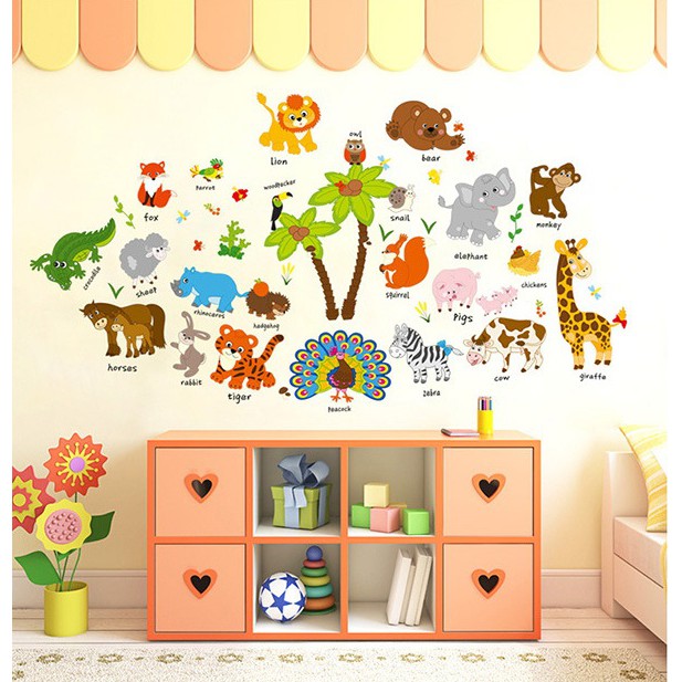 Decal dán tường Vườn thú tiếng anh số 3 | BigBuy360 - bigbuy360.vn