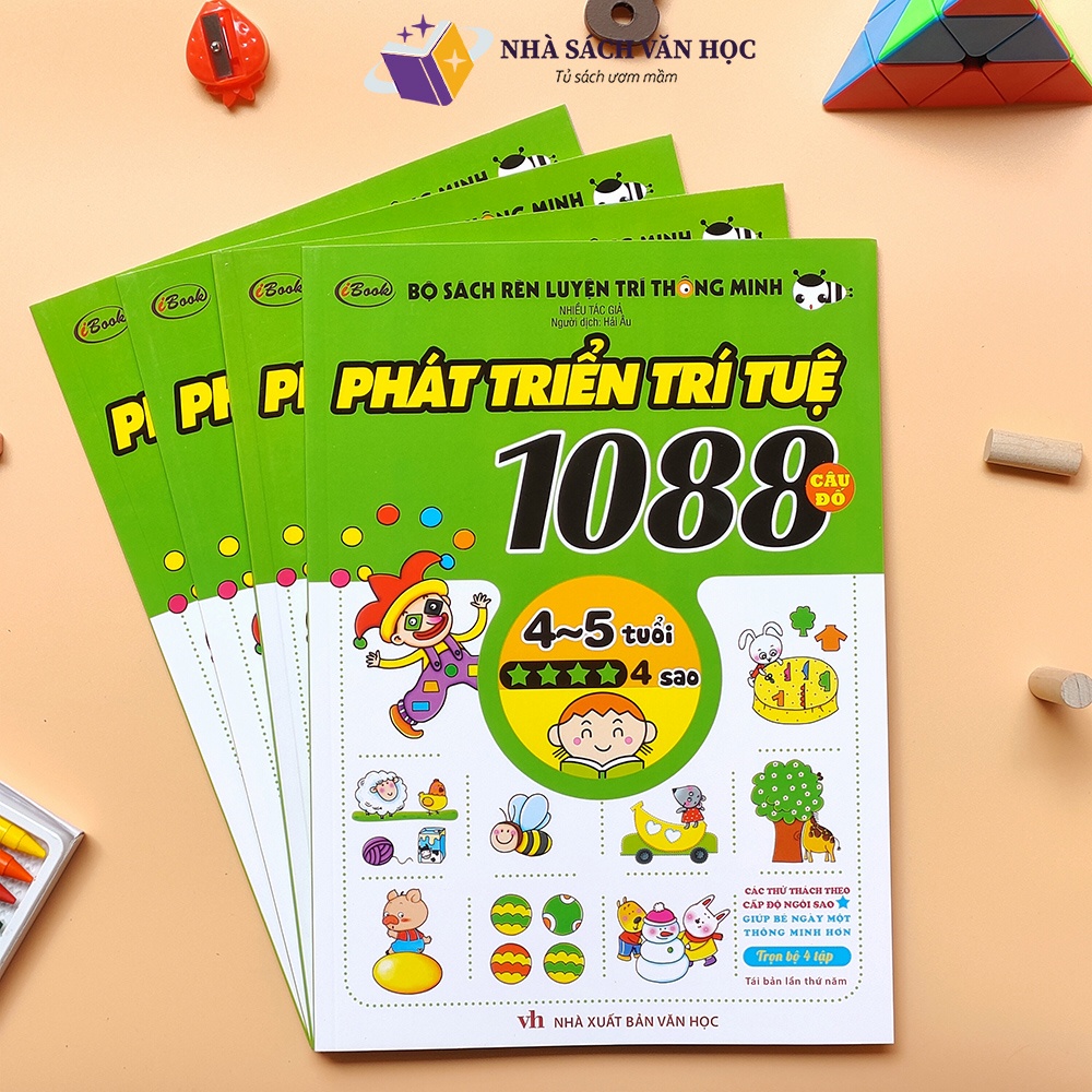 Sách - 1088 Câu Đố Phát Triển Trí Tuệ 4 - 5 Tuổi