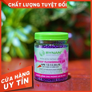 Phân bón RYNAN thông minh có kiểm soát NPK 12-12-20+TE (Chuyên dùng cho lan ra hoa) khối lượng 150g