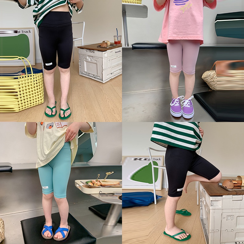 Quần Legging Lửng Tập Yoga Thời Trang Mùa Hè Dành Cho Bé Gái