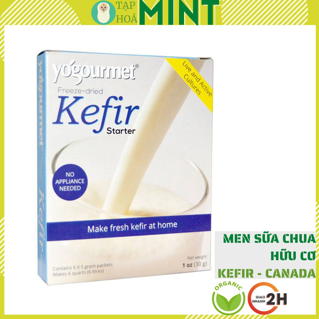 Men làm sữa chua hữu cơ Kefir 6 gói/hộp - Tạp hoá mint