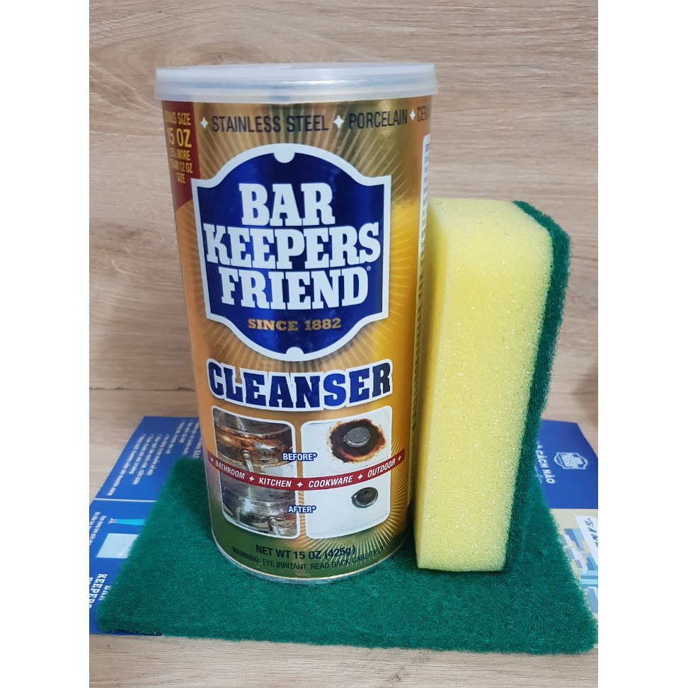 Bột Làm Sạch Đa Năng Bar keepers friend  sạch bong kính, vòi, xoong nồi, vết ố,...