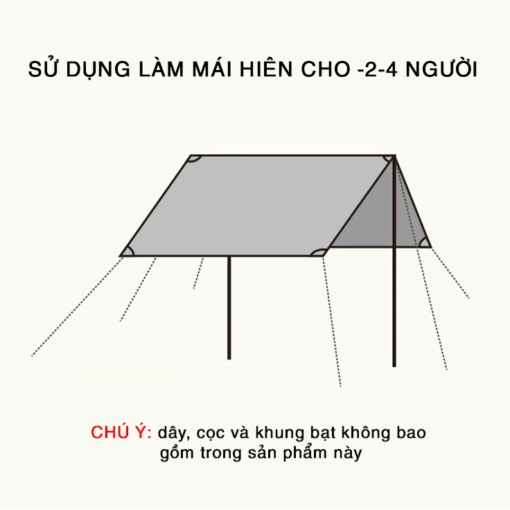 Tăng Bạt Dã Ngoại Naturehike, Tấm lót lều, Thảm dã ngoại đa năng, Chống mài mòn, chống rách- ĐI OUTDOOR