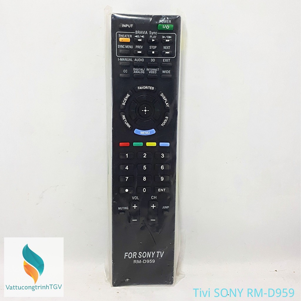 Điều khiển thay thế cho Tivi SONY RM-D959( loại dài)