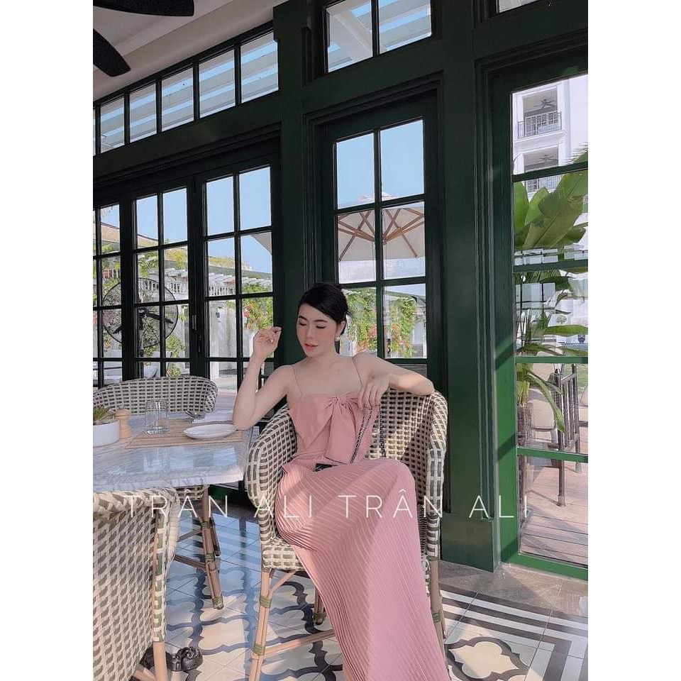 Set 2 Dây Dập Ly Nơ Ngực Mix Quần Suông Đi Biển Cực Hót | BigBuy360 - bigbuy360.vn