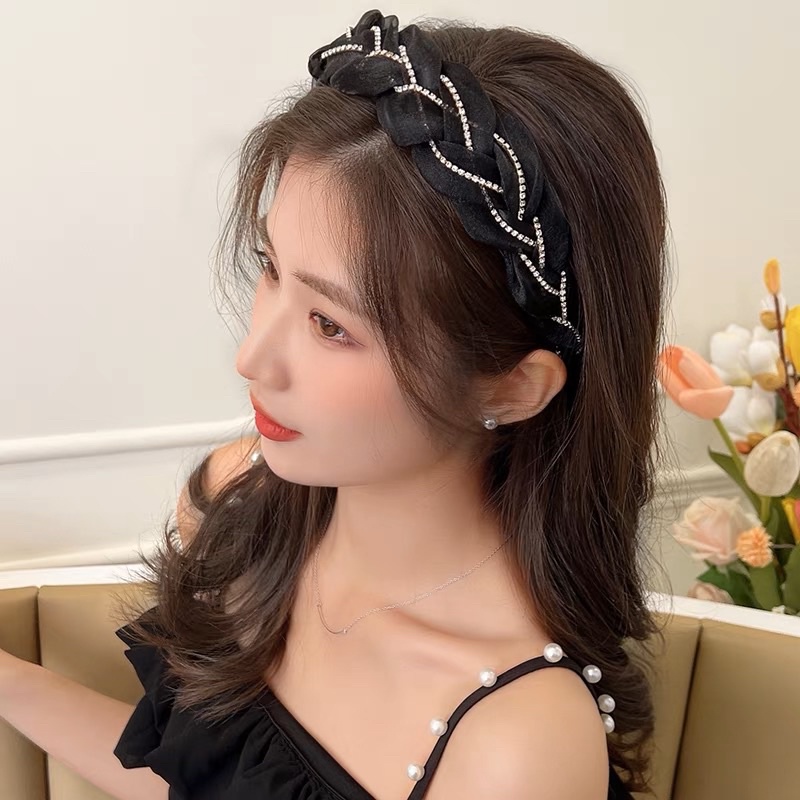 Băng đô dạng mấn vải voan phối đá sang trọng dự tiệc