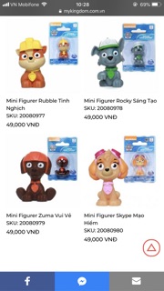 Bộ Mini Figurer 6 Chú Chó Cứu Hộ