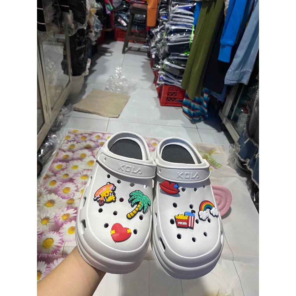 DÉP SỤC NHỰA ĐẾ CAO NỮ NHIỀU MÀU KÈM 6 STICK SIZE 36-40