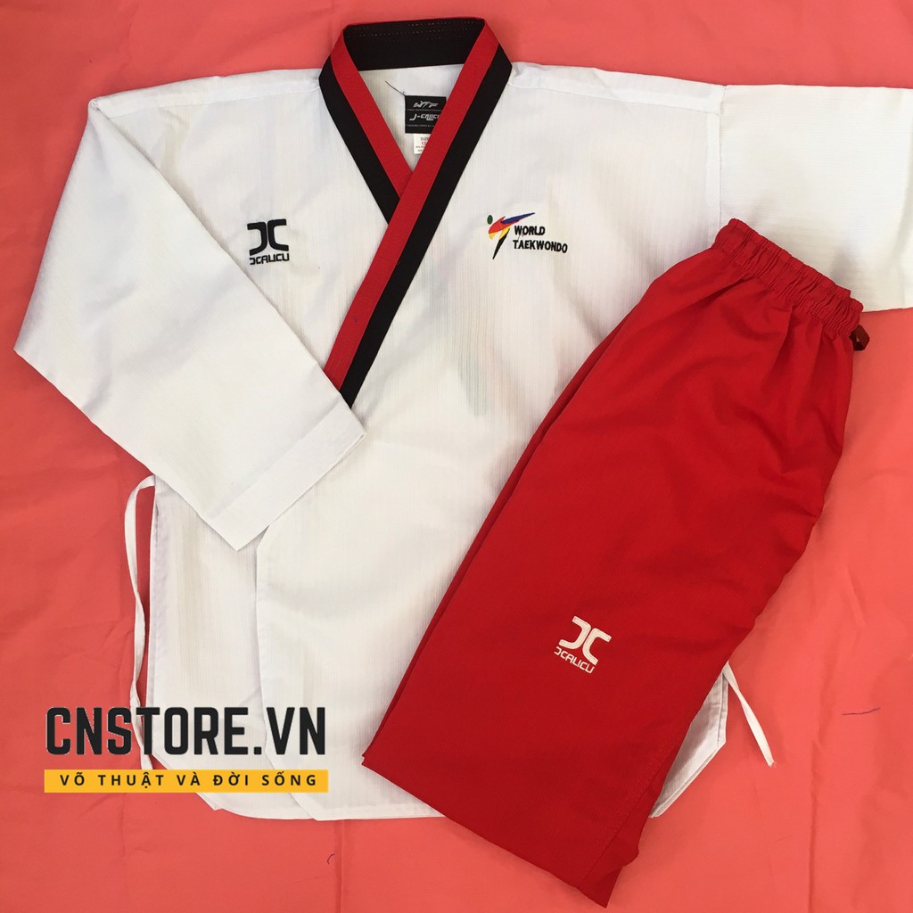 Võ Phục Taekwondo Quyền Vải Sọc Bền Chắc Loại Tốt