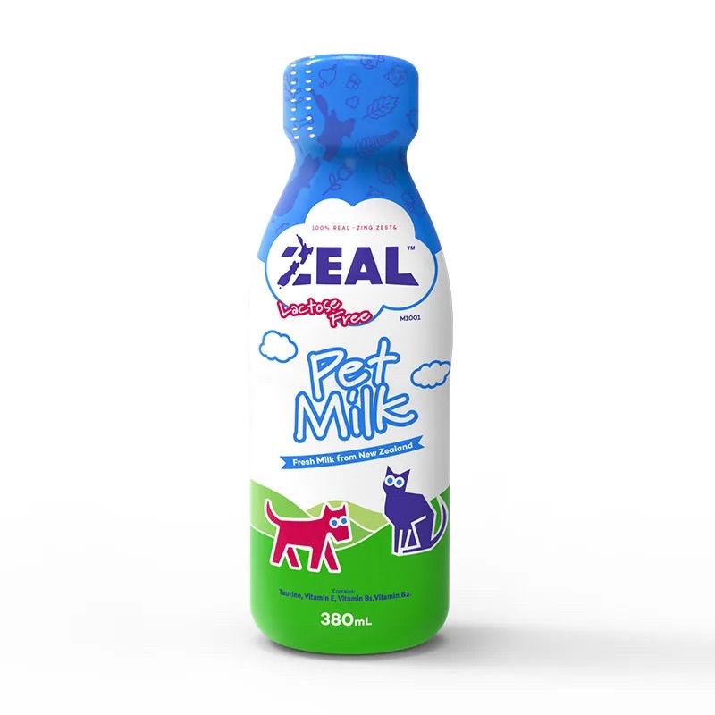 Sữa ZEAL - Sữa tươi dê tiệt trùng không chứa Lactose cho chó mèo chai 380ml