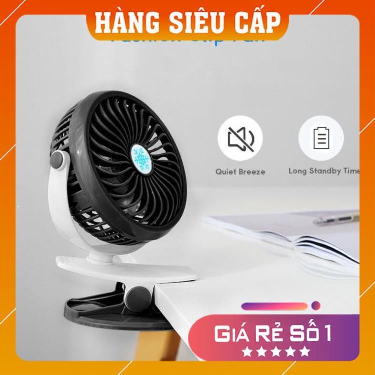 [Hàng xịn] Quạt kẹp để bàn mini sạc USB tiện lợi xoay 360 Độ, 3 Tốc Độ Gió, Màu Sắc Đa Dạng - chính hãng