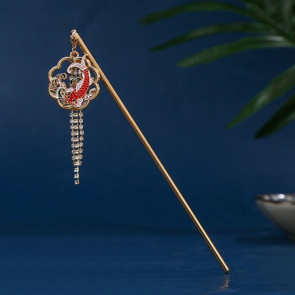 Trâm Cài Tóc Đính Ngọc Trai Tua Rua Phong Cách Trung Hoa Cổ Điển Cho Nữ