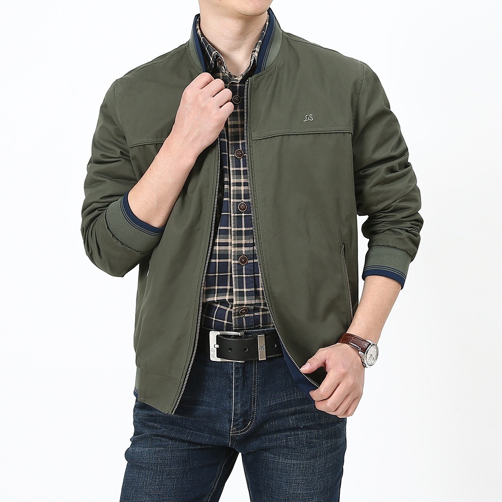 JEEP Áo Khoác Nam Cổ Đứng 100% Cotton Size M-4XL