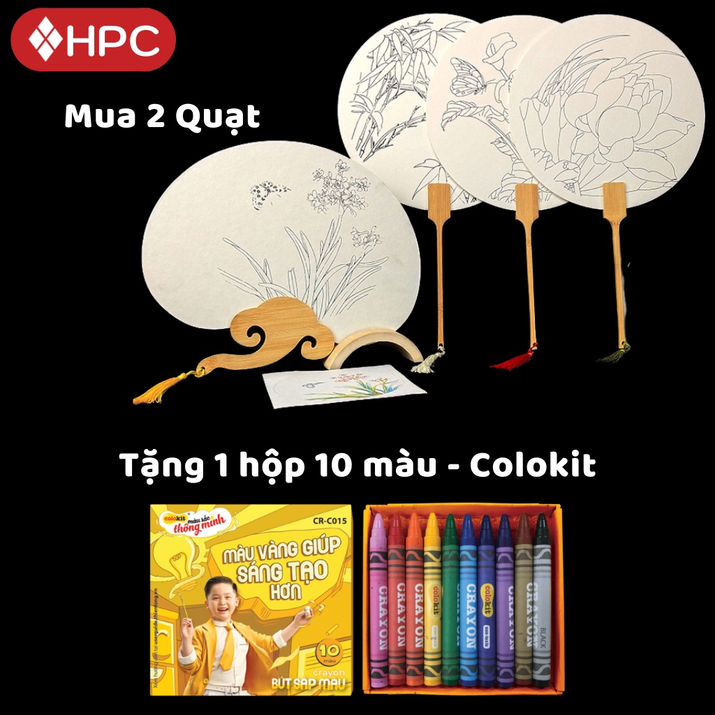 Quạt Cầm Tay Quạt Cổ Trang Thư Pháp Tự Tô Màu, Hình Hoa Cán Gỗ Sáng Tạo Trang Trí Chụp Ảnh Sống Ảo Decor