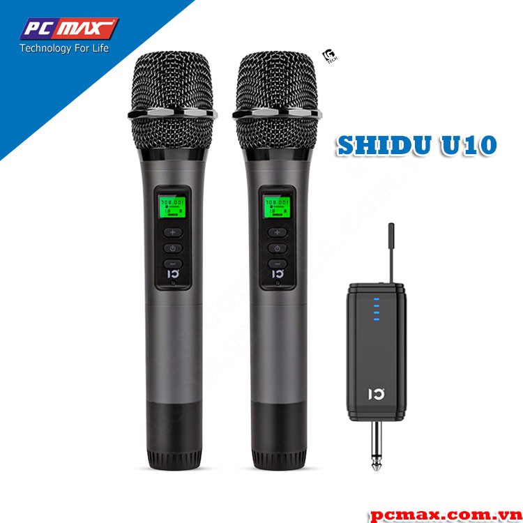 Micro cầm tay Shidu U10 chống hú UHF khuếch dại giọng Nói - Hàng chính hãng