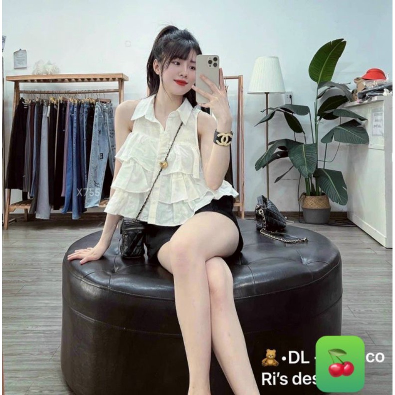 Áo sơ mi tầng sát nách babydoll duyên dáng ( tv2&amp;KX)