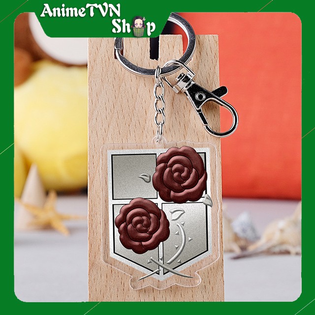 Móc khoá Mica dây xịn anime Attack on Titan (Shingeki no Kyojin) - Nhựa Cứng Acrylic In 2 mặt sắc nét ( ảnh thật )