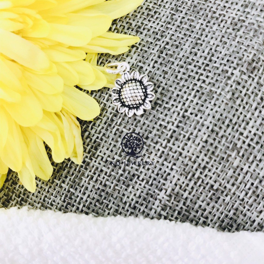 Charm bạc hoa hướng dương treo - NQ Jewelry